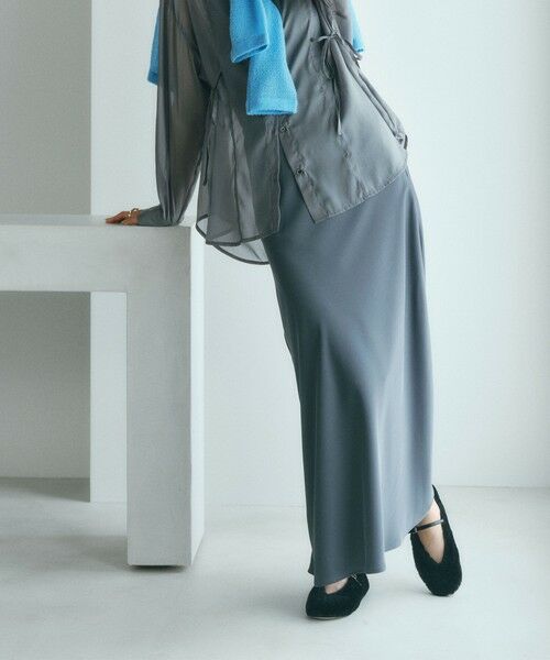 BIANCA / ビアンカ ロング・マキシ丈スカート | 【BAILA12月号掲載】【脚長効果抜群】マーメラインサテンスカート | 詳細3