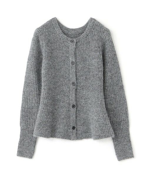 BIANCA/ビアンカ 【美シルエット】ペプラムデザイン2WAYニットカーデ チャコールグレー1 M(38)