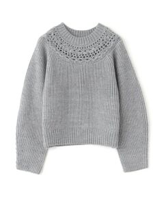 BIANCA / ビアンカ ニット・セーター | 【＠BAILA掲載】【1枚で着映え】クロッシェ風ヨークデザインニット