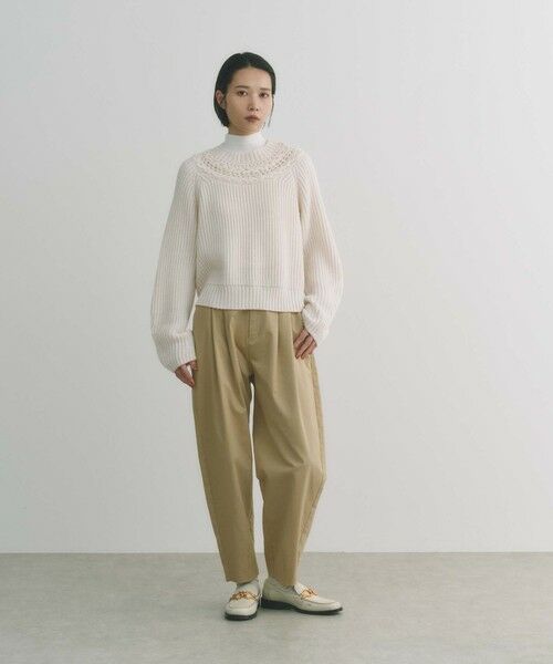 BIANCA / ビアンカ ニット・セーター | 【＠BAILA掲載】【1枚で着映え】クロッシェ風ヨークデザインニット | 詳細2