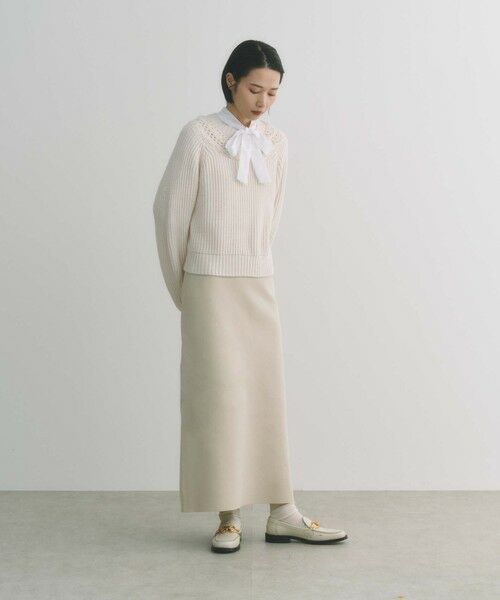 BIANCA / ビアンカ ニット・セーター | 【＠BAILA掲載】【1枚で着映え】クロッシェ風ヨークデザインニット | 詳細3