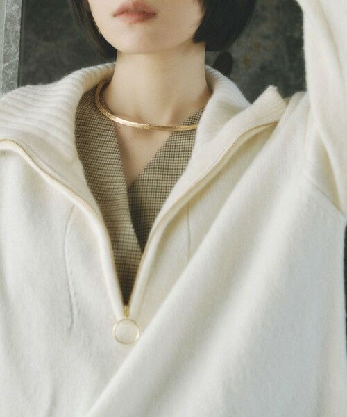 BIANCA / ビアンカ ニット・セーター | 【＠BAILA掲載】【ネック変化で着回し抜群】ジップアップニットプルオーバー | 詳細2