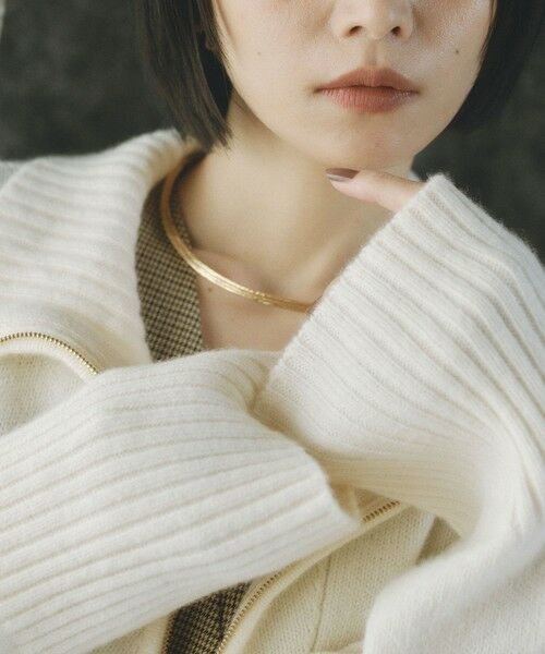BIANCA / ビアンカ ニット・セーター | 【＠BAILA掲載】【ネック変化で着回し抜群】ジップアップニットプルオーバー | 詳細3