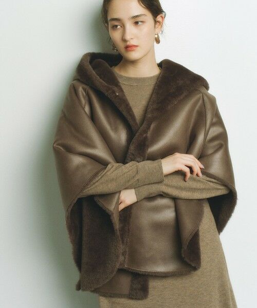 BIANCA / ビアンカ その他アウター | 【2WAYリバーシブル】ショートファーリバーシブルポンチョ | 詳細2