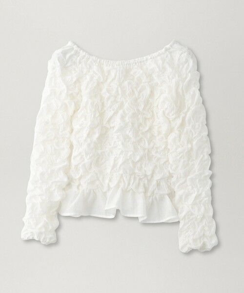 BIANCA / ビアンカ シャツ・ブラウス | 【1枚で着映え】スクエアシャーリングブラウス（オフホワイト1）