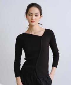 BIANCA / ビアンカ ニット・セーター | 【オールシーズン活躍】アシンメトリー変形Ｖネックプルオーバー