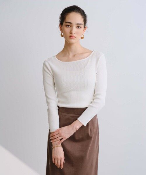 BIANCA / ビアンカ ニット・セーター | 【オールシーズン活躍】アシンメトリー変形Ｖネックプルオーバー | 詳細2