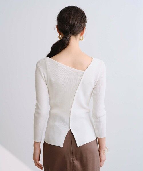 BIANCA / ビアンカ ニット・セーター | 【オールシーズン活躍】アシンメトリー変形Ｖネックプルオーバー | 詳細3