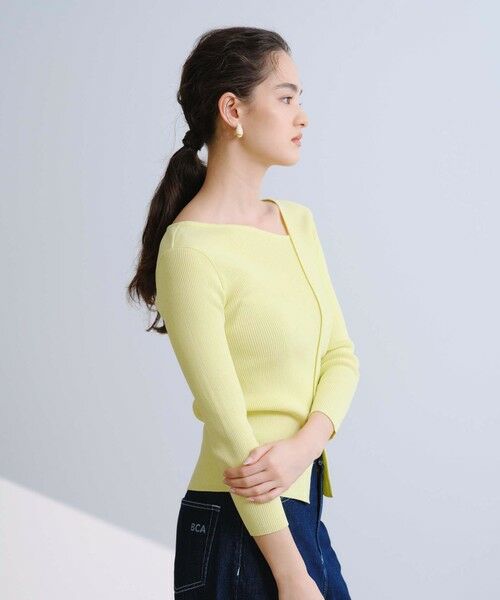 BIANCA / ビアンカ ニット・セーター | 【オールシーズン活躍】アシンメトリー変形Ｖネックプルオーバー | 詳細6