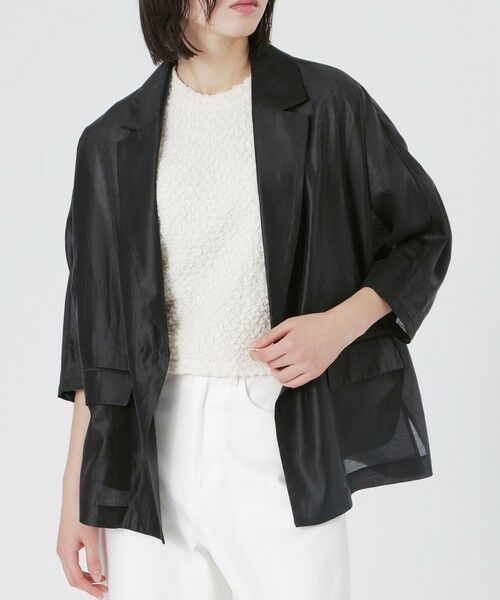 BIANCA / ビアンカ その他アウター | 【ON/OFF着回し】シアードルマンライトジャケット（ブラック1）