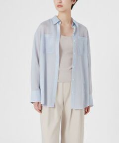 BIANCA / ビアンカ シャツ・ブラウス | 【着映えレイヤード】シアーストライプオーバーシャツ