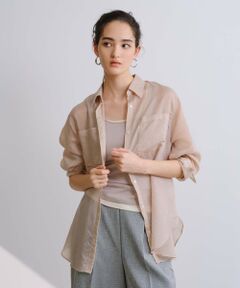 BIANCA / ビアンカ シャツ・ブラウス | 【着映えレイヤード】シアーストライプオーバーシャツ