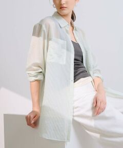 BIANCA / ビアンカ シャツ・ブラウス | 【着映えレイヤード】シアーストライプオーバーシャツ