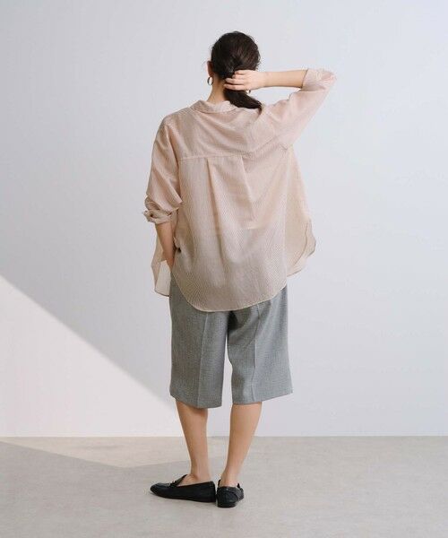 BIANCA / ビアンカ シャツ・ブラウス | 【着映えレイヤード】シアーストライプオーバーシャツ | 詳細4