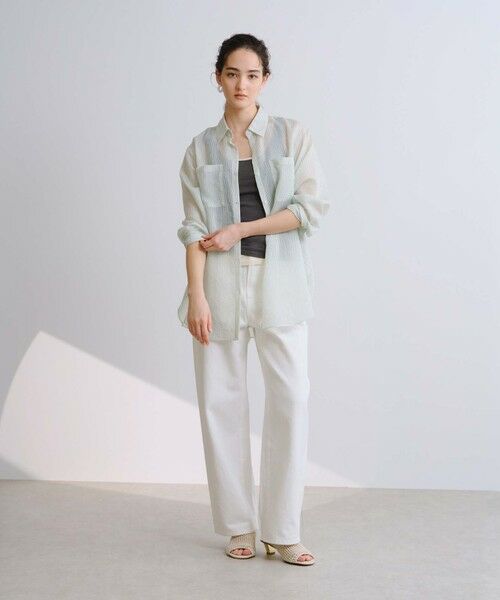 BIANCA / ビアンカ シャツ・ブラウス | 【着映えレイヤード】シアーストライプオーバーシャツ | 詳細6