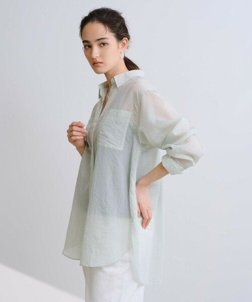 BIANCA / ビアンカ シャツ・ブラウス | 【着映えレイヤード】シアーストライプオーバーシャツ | 詳細12