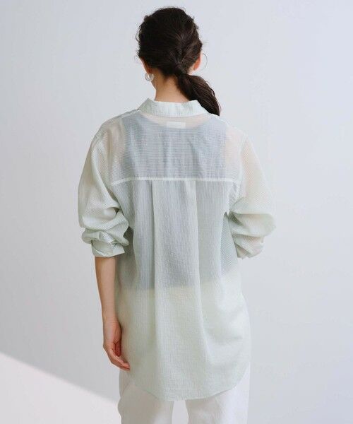 BIANCA / ビアンカ シャツ・ブラウス | 【着映えレイヤード】シアーストライプオーバーシャツ | 詳細14