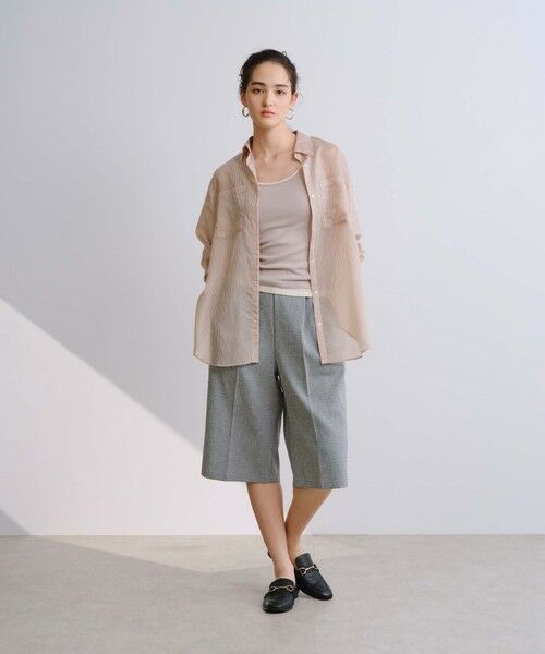 BIANCA / ビアンカ シャツ・ブラウス | 【着映えレイヤード】シアーストライプオーバーシャツ | 詳細2