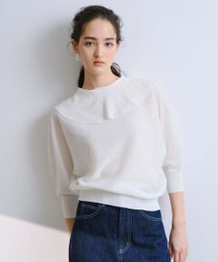 BIANCA / ビアンカ ニット・セーター | 【着映え2WAY】ラッフルカラープルオーバー