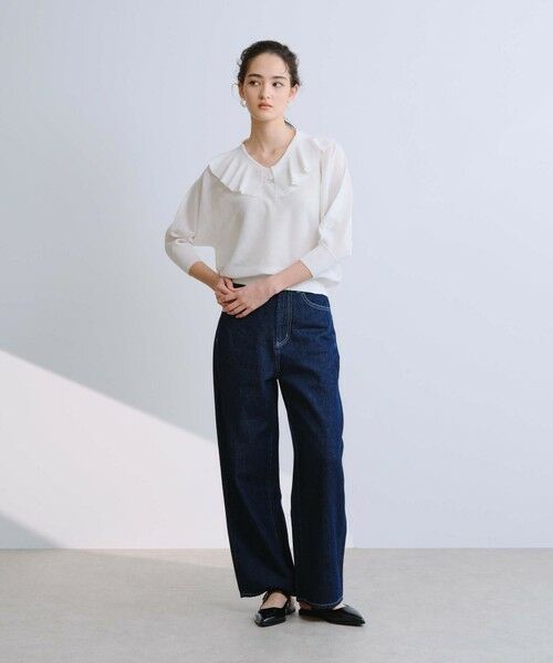 BIANCA / ビアンカ ニット・セーター | 【着映え2WAY】ラッフルカラープルオーバー | 詳細5