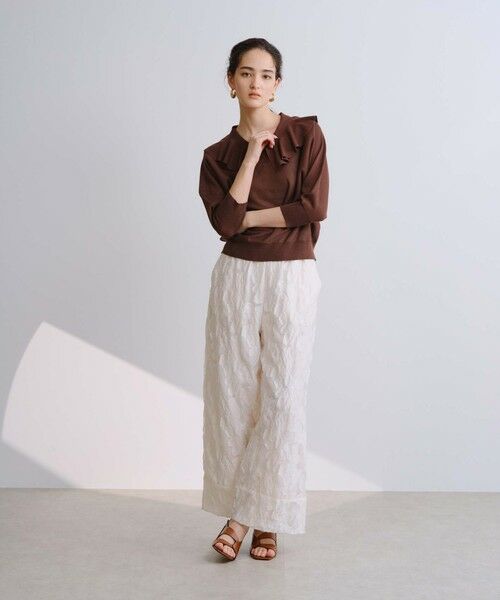 BIANCA / ビアンカ ニット・セーター | 【着映え2WAY】ラッフルカラープルオーバー | 詳細12