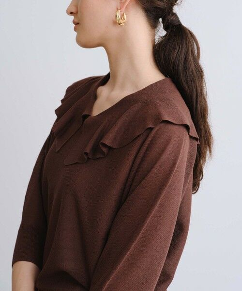 BIANCA / ビアンカ ニット・セーター | 【着映え2WAY】ラッフルカラープルオーバー | 詳細13