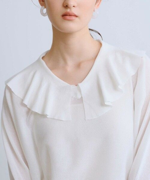 BIANCA / ビアンカ ニット・セーター | 【着映え2WAY】ラッフルカラープルオーバー | 詳細1