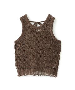 BIANCA / ビアンカ ニット・セーター | 【レイヤードに活躍】ストローヤーンローゲージベスト