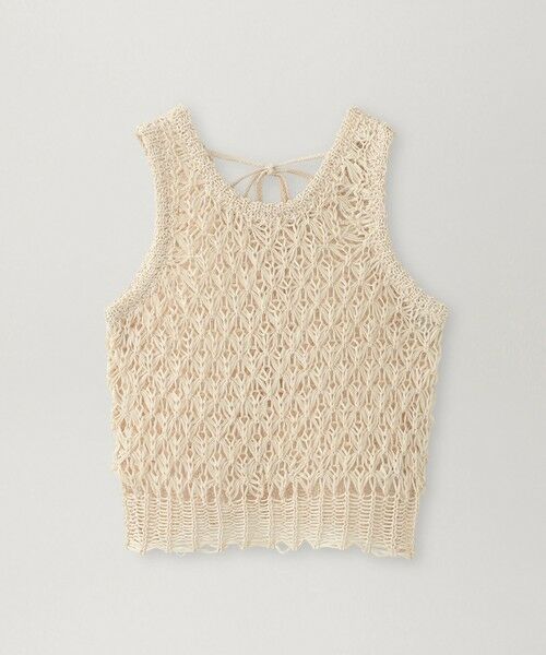 BIANCA / ビアンカ ニット・セーター | 【レイヤードに活躍】ストローヤーンローゲージベスト（オフホワイト1）