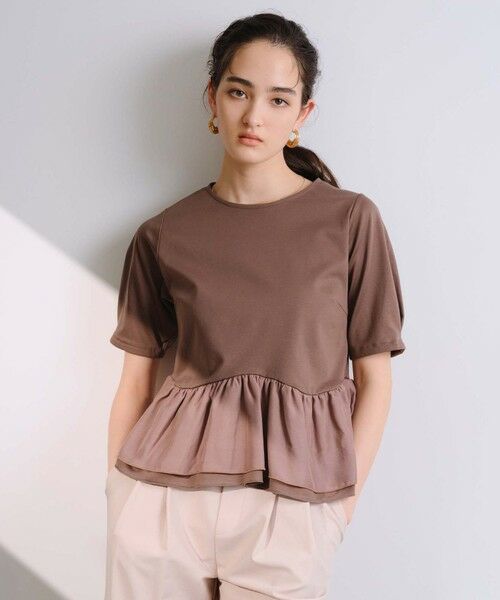 BIANCA / ビアンカ カットソー | 【セットアップ】スムースジャージフリルコンビカットソー | 詳細10