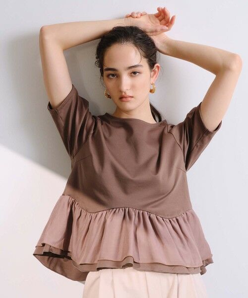 BIANCA / ビアンカ カットソー | 【セットアップ】スムースジャージフリルコンビカットソー | 詳細11