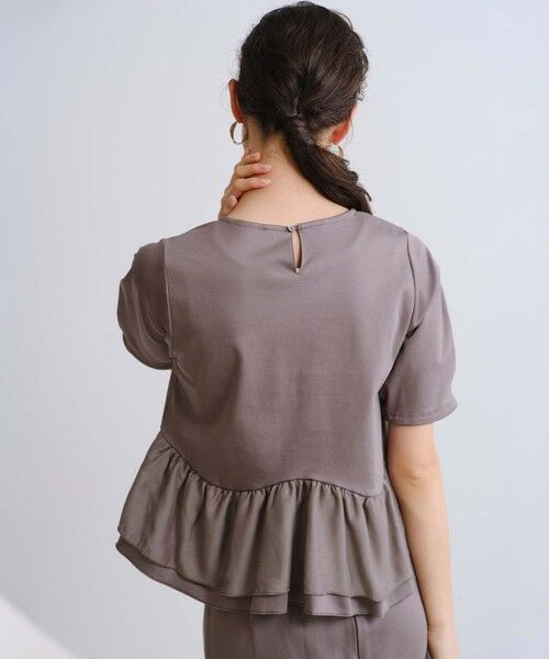 BIANCA / ビアンカ カットソー | 【セットアップ】スムースジャージフリルコンビカットソー | 詳細3