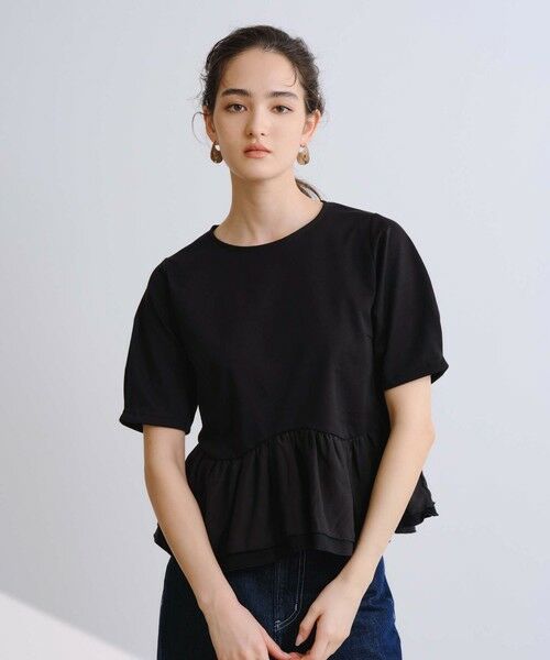 BIANCA / ビアンカ カットソー | 【セットアップ】スムースジャージフリルコンビカットソー | 詳細6