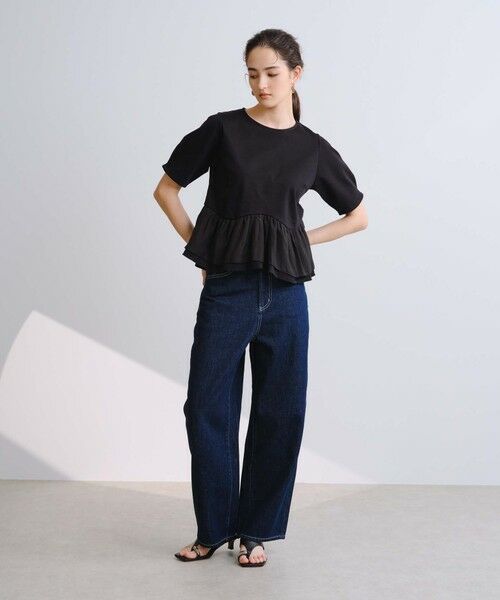 BIANCA / ビアンカ カットソー | 【セットアップ】スムースジャージフリルコンビカットソー | 詳細7