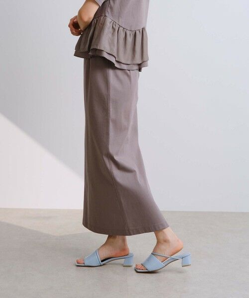 BIANCA / ビアンカ ロング・マキシ丈スカート | 【セットアップ】スムースジャージロングタイトスカート（グレー4）