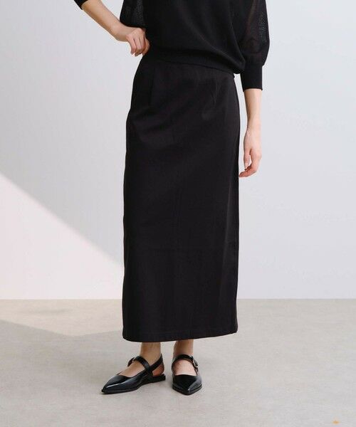 BIANCA / ビアンカ ロング・マキシ丈スカート | 【セットアップ】スムースジャージロングタイトスカート（ブラック1）