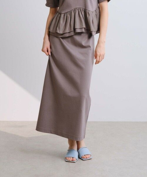 BIANCA / ビアンカ ロング・マキシ丈スカート | 【セットアップ】スムースジャージロングタイトスカート | 詳細1