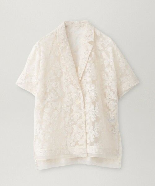 BIANCA / ビアンカ その他アウター | 【着映え効果抜群】クロス刺しゅうレースジャケット（オフホワイト1）