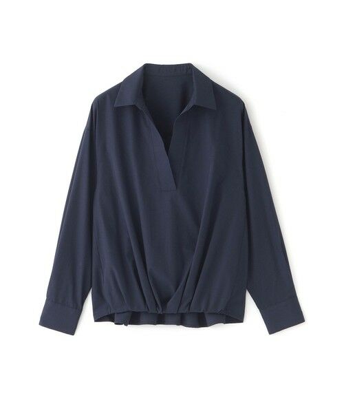 BIANCA / ビアンカ シャツ・ブラウス | 【マルチシーン】ハイカウントブロード スキッパーシャツ（ネイビー2）