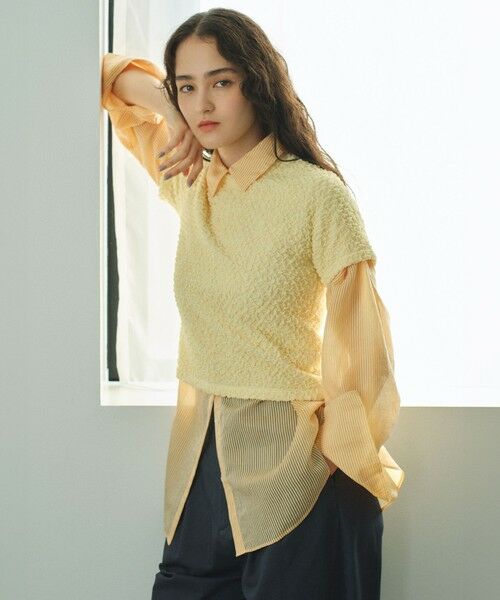 BIANCA / ビアンカ カットソー | 【1枚で着映え】ふくれジャカードカットソー | 詳細14