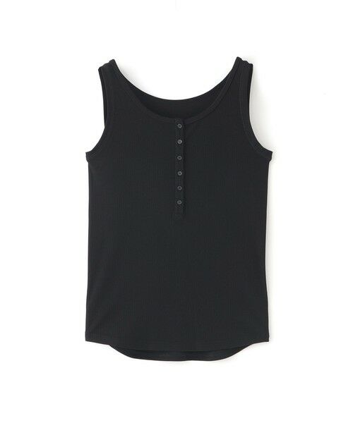 BIANCA / ビアンカ カットソー | 【レイヤードに活躍】ヘンリーネックタンクトップ（ブラック1）
