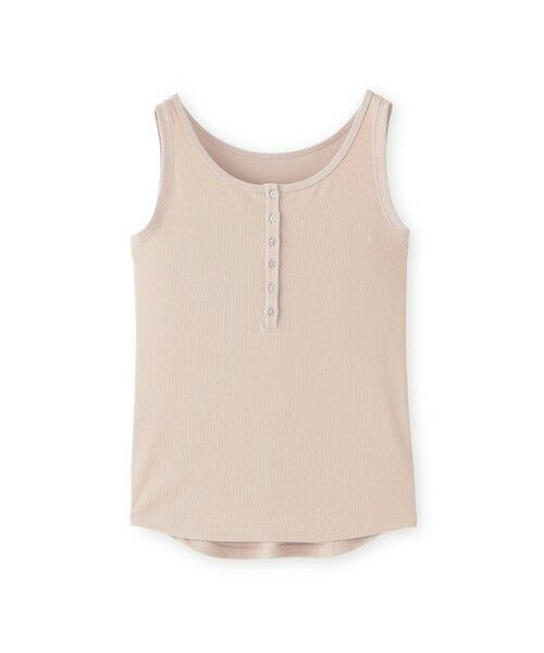 BIANCA / ビアンカ カットソー | 【レイヤードに活躍】ヘンリーネックタンクトップ（ベージュ1）
