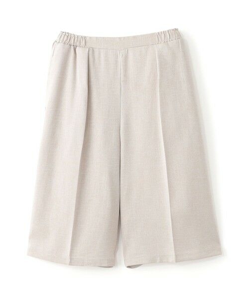 BIANCA / ビアンカ その他パンツ | 【大人カジュアル】リネンライクシャーク ハーフパンツ(ベージュ1)