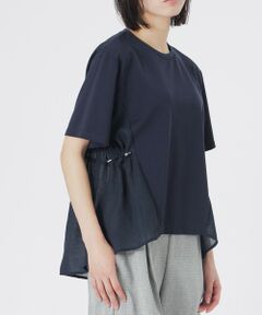 BIANCA / ビアンカ カットソー | 【シルエット変化】ドロスト付きコンビカットソー