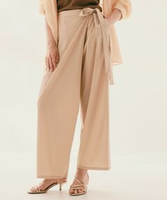 BIANCA / ビアンカ その他パンツ | 【はっ水/セットアップ】ストレッチナイロン　ラップ風ワイドパンツ
