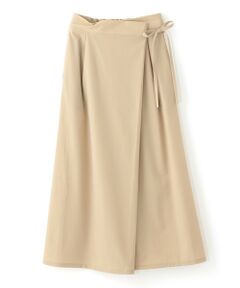 BIANCA / ビアンカ ロング・マキシ丈スカート | 【はっ水/セットアップ】ストレッチナイロン　ラップ風ロングスカート