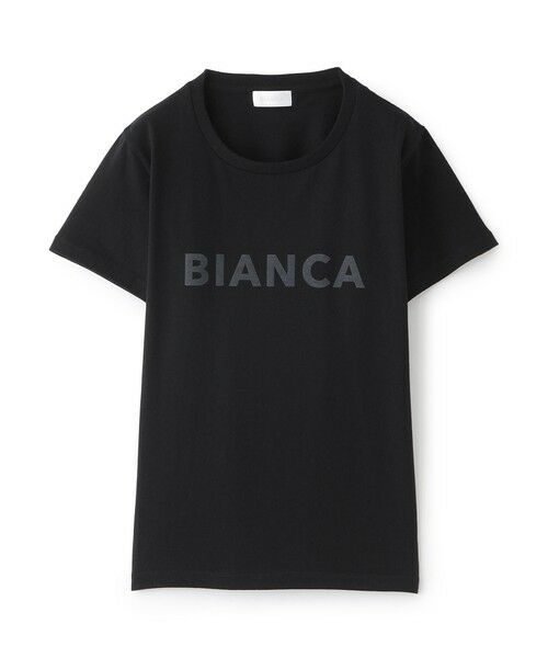 BIANCA / ビアンカ カットソー | 【着回し力抜群】BIANCAコットンロゴTシャツ（ブラック1）