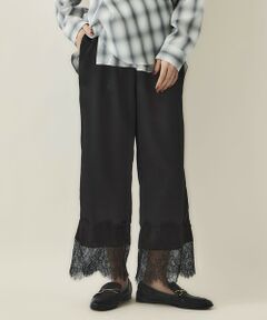 BIANCA / ビアンカ その他パンツ | 【洗えるレース】クラッシュサテンレースコンビイージーパンツ