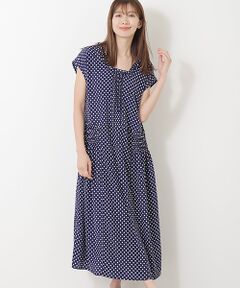 Bilitis dix-sept ans / ビリティス ロング・マキシ丈ワンピース | スクエア・フリルネック・ドレス（ドット）