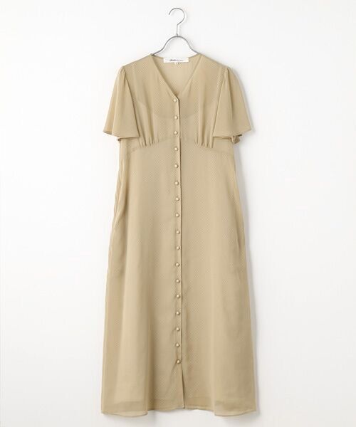 セール】 シフォンドット・ドレス （ロング・マキシ丈ワンピース